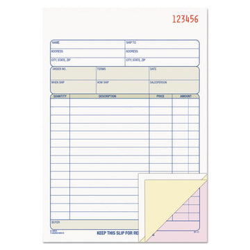 TOPS™ Sales Order Book, Three-part Carbonless, 5.56 X 7.94, 1-page, 50 Forms freeshipping - TVN Wholesale